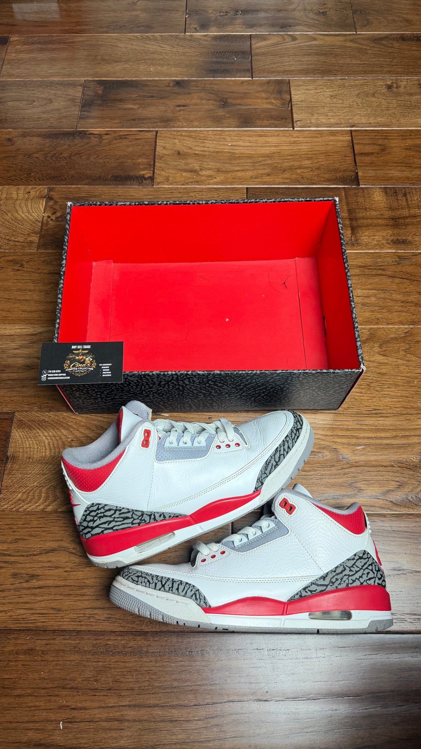 Jordan 3 Fire Red (2022) (Pre-Owned, No Box Lid)