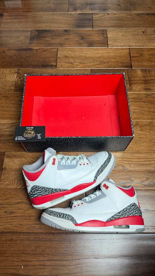 Jordan 3 Fire Red (2022) (Pre-Owned, No Box Lid)