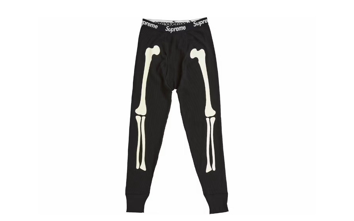 Supreme x Hanes Bones Thermal Pants “Black”