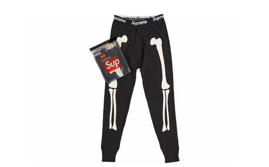 Supreme x Hanes Bones Thermal Pants “Black”