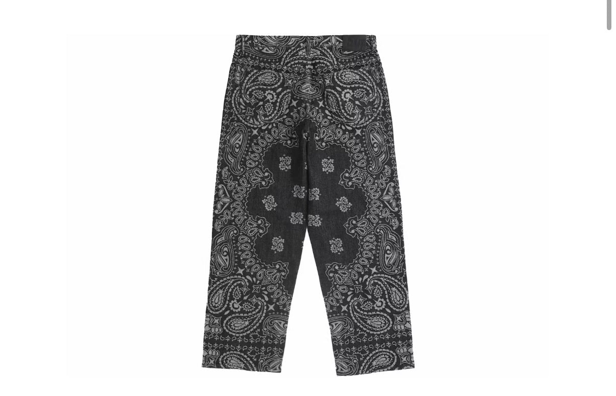 Supreme Bandana Jacquard Jeans “Black”