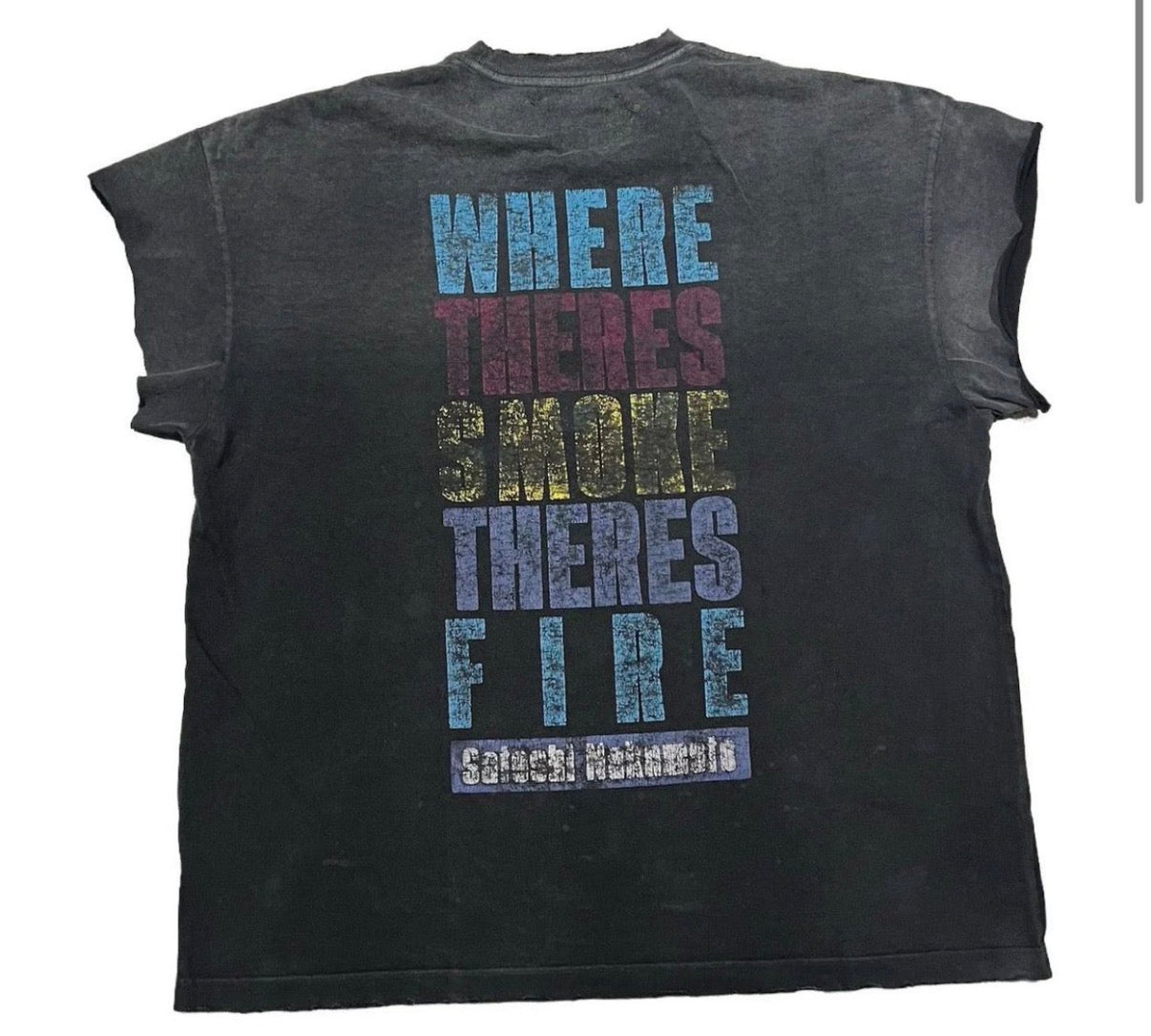 Satoshi Nakamoto Smoke Fire Cutoff Tee “Black”
